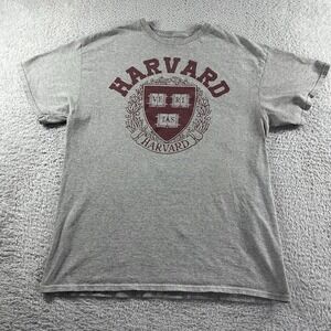 Harvard Shirt Mens Small Gray Spell‎ Out Big Crest Ivy League College University
